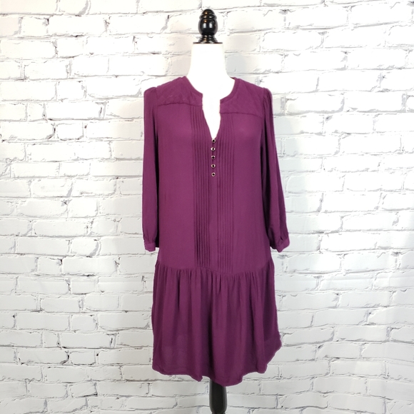 Anthropologie Dresses & Skirts - Maeve Purple Drop Waist Dress